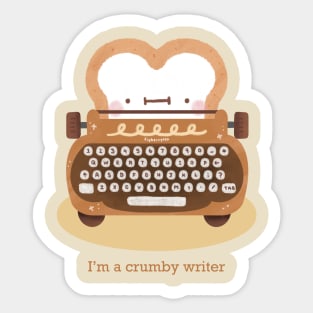 Crumby Writer Sticker